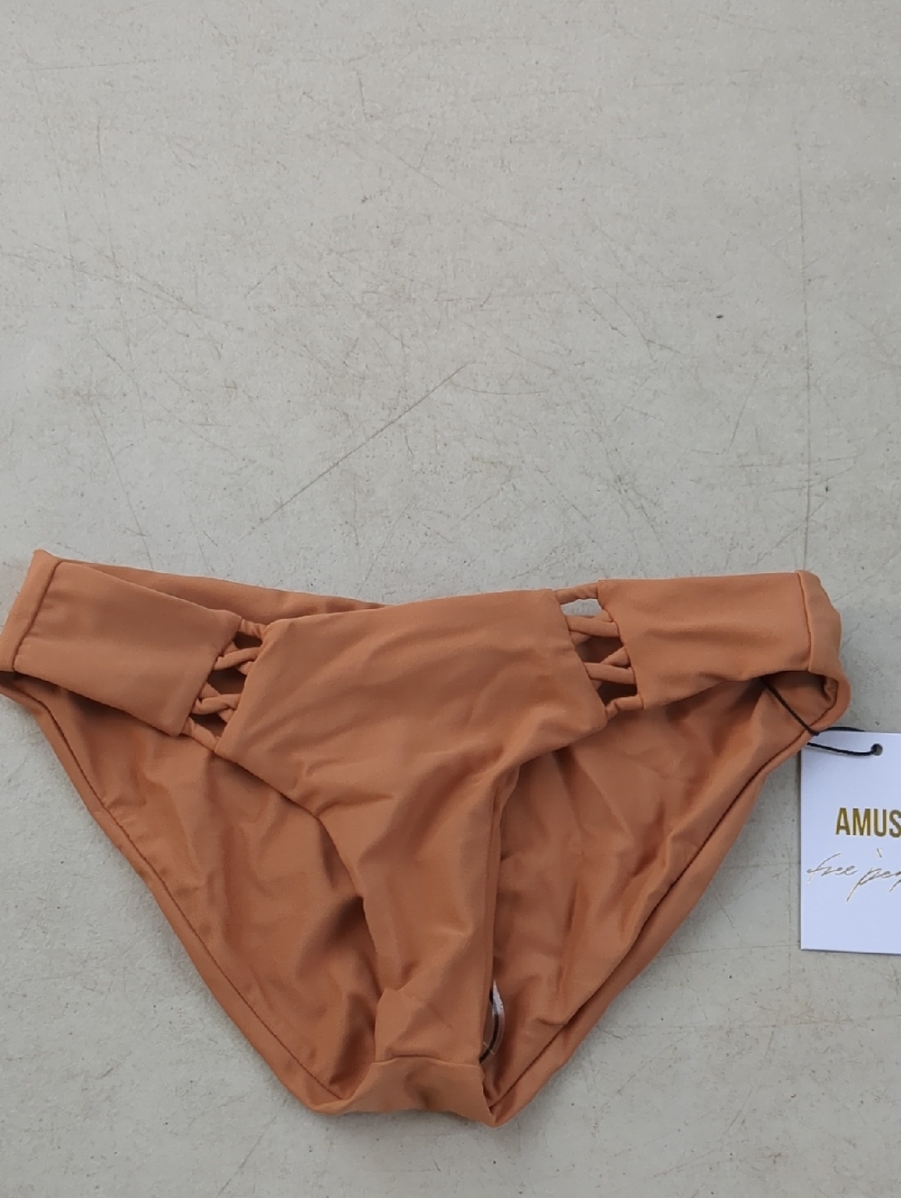Free People Terra Cotta Strappy Bikini Bottom